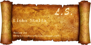Lisko Stella névjegykártya